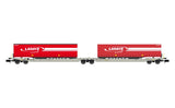 REE MODELES - N Scale Freight Wagon with 2 truck trailers LAHAYE Ep.V-VI item NW-186
