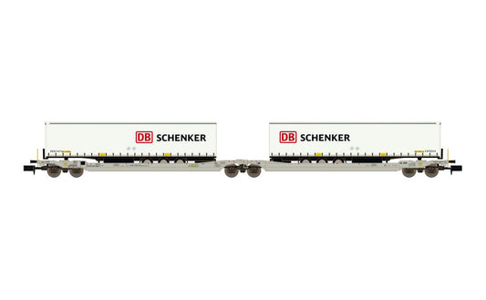 REE MODELES - N Scale Freight Wagon with 2 trailers DB Schenker Ep.V-VI item NW-089