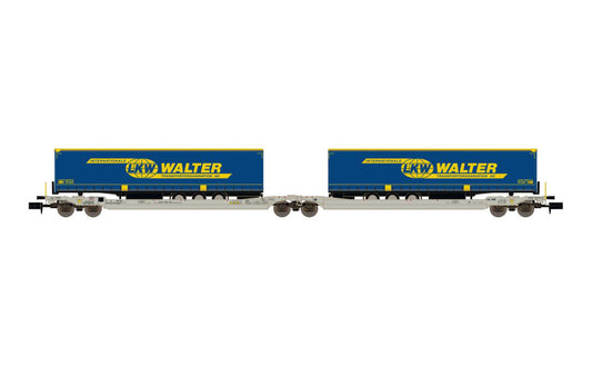 REE MODELES - N Scale Freight Wagon with 2 trailers LKW WALTER Ep.V-VI item NW-090