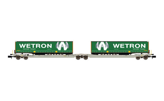 REE MODELES - N Scale Freight Wagon with 2 trailers WETRON Ep.V-VI item NW-091