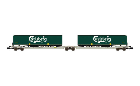 REE MODELES - N Scale Freight Wagon with 2 trailers CALSBERG Ep.V-VI item NW-093
