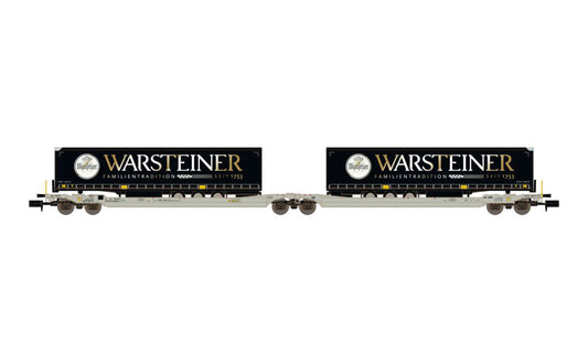 REE MODELES - N Scale Freight Wagon with 2 trailers WARSTEINER Ep.V-VI item NW-094