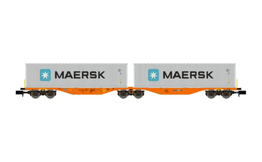 REE MODELES - Flat Car with containers MAERSK + MAERSK