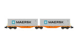 REE MODELES - Flat Car with containers MAERSK + MAERSK