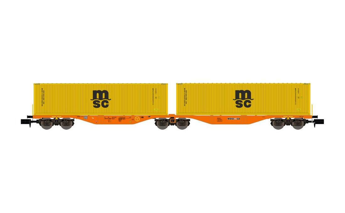 REE MODELES - Flat Car with containers MSC + MSC NW-099