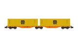 REE MODELES - Flat Car with containers MSC + MSC NW-099
