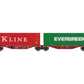 REE MODELES - Flat Car with containers KLINE + EVERGREEN