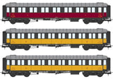 REE MODELES 1:87 set of 3x South Easter PLM metallic carriages - item VB-421