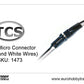 TCS DCC 2-Pin Micro Connector (Black and white wires) SKU-1473
