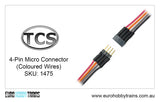 TCS DCC 4-Pin Micro Connector (coloured wires) SKU-1475