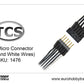 TCS DCC 6-Pin Micro Connector (black and white wires) SKU-1476