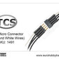 TCS DCC 4-Pin Micro Connector (black and white wires) SKU-1491