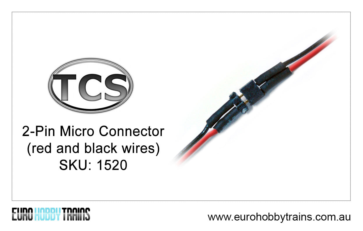 TCS DCC 2-Pin Micro Connector (red and black wires) SKU-1520 – EURO ...