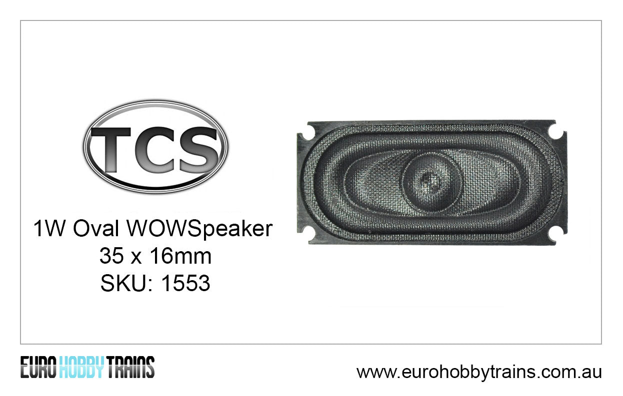 TCS DCC - 35x16mm Oval WOWSpeaker 1W SKU-1553