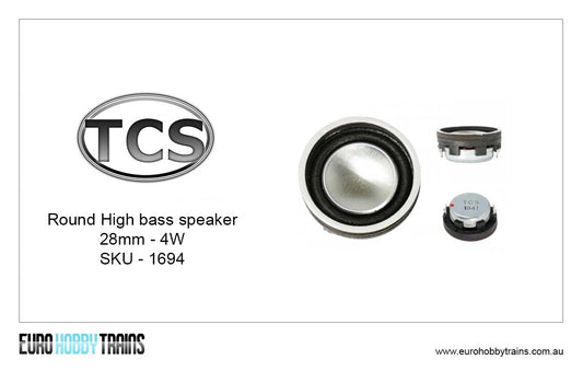 TCS DCC - 28mm Round high bass speaker 4W - SKU-1694