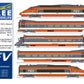 REE MODELES 1:87 TGV PSE Original Train No. 5 SNCF Ep. IV. 5 CARS SET - Item TGV-005-S