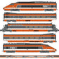 REE MODELES 1:87 scale, TGV PSE Original Train No. 29 SNCF Ep. IV. 5 CARS SET - Item TGV-001 S
