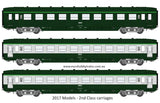 REE Modeles - Set of three 2nd class DEV carriages Ep. V - model VB-134