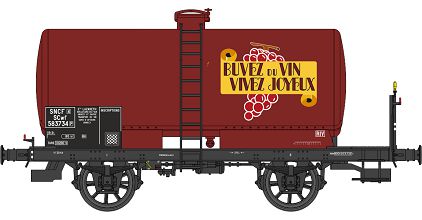 REE Modeles 1:87 Tank Wagon OCEM 19 Ep.III SNCF "BUVEZ DU VIN" item WB-471
