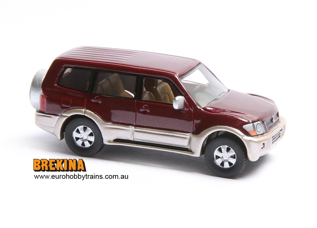 BREKINA 1:87 Mitsubishi Pajero, burgundy red metallic - item BOS87495