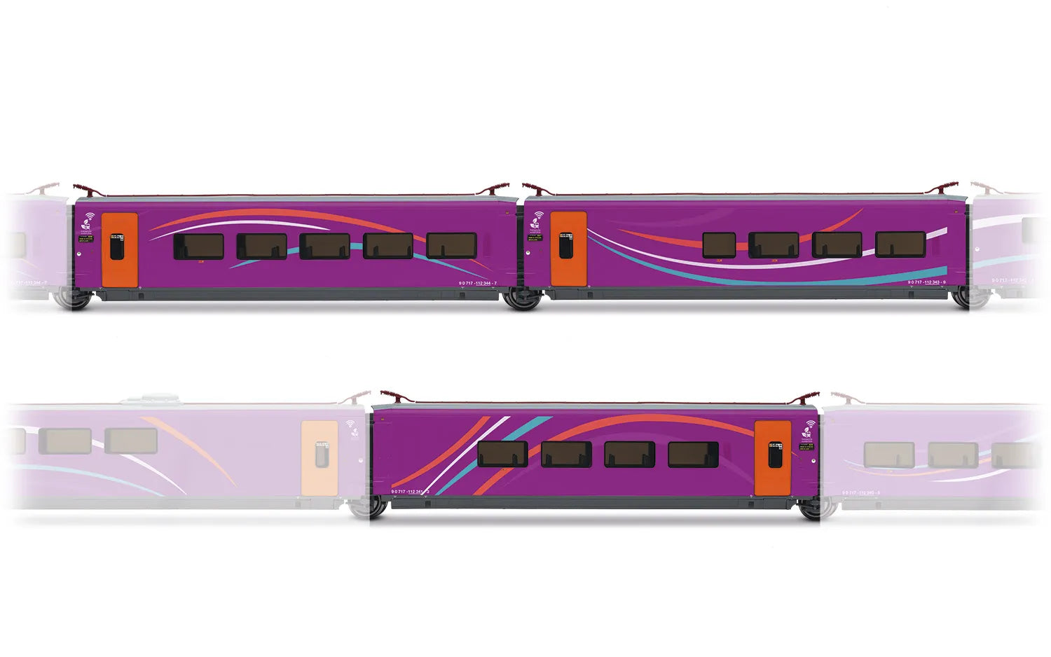 ELECTROTREN 1:87 RENFE, 3 cars add-on set for the high-speed train "AVLO" pack 2/3 - item HE3002