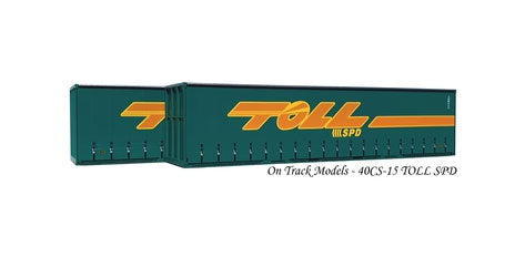 On Track Models 1:87 Scale - 2 pack TOLL SPD 40' CURTAIN SIDED CONTAINERS - item 40CS-15