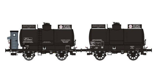 REE Modeles 1:87 Set of two tank wagons OCEM 19 Ep.III SNCF 'BITUME STANDARD' item WB-221