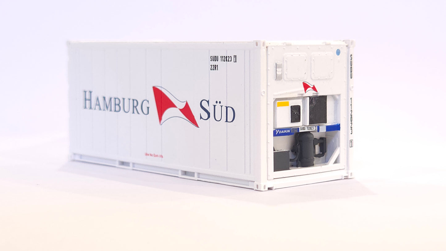 1:87 Scale HAMBURG SUD 20 foot refrigerated shipping container