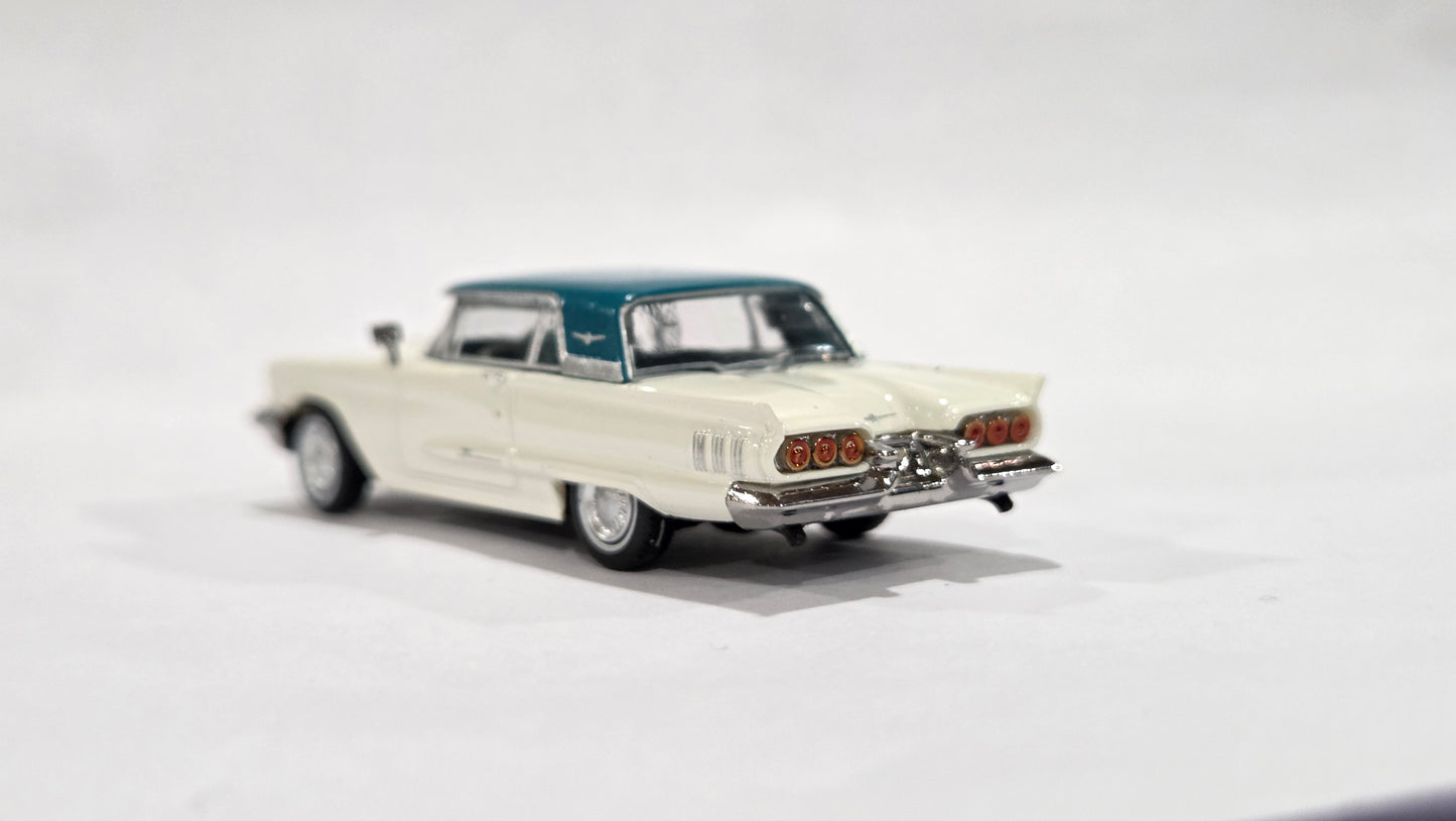 BREKINA 1:87 Ford Thunderbird Convertible, white/aqua blue 1960 - item 18200