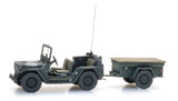 ARTITEC 1:87 US M151 jeep + M416 trailer Forest green - item 6870569