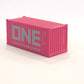 1:160 ONE (pink) 20 foot Freight shipping container