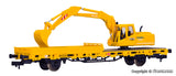KIBRI 1:87 Low side car with ATLAS excavator, finished model - item 26250