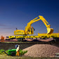 KIBRI 1:87 Low side car with ATLAS excavator, finished model - item 26250