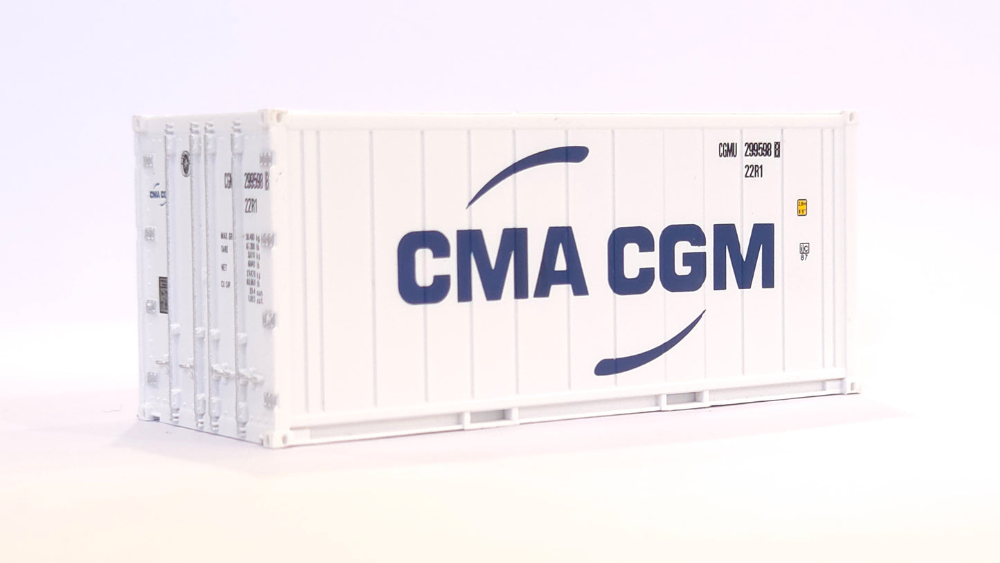 1:87 Scale CMA-CGM 20 foot refrigerated shipping container