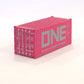 1:160 ONE (pink) 20 foot Freight shipping container