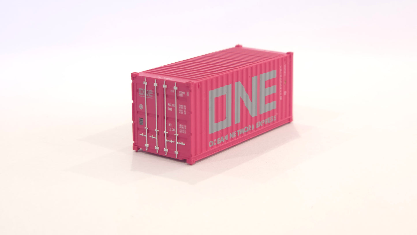 1:160 ONE (pink) 20 foot Freight shipping container