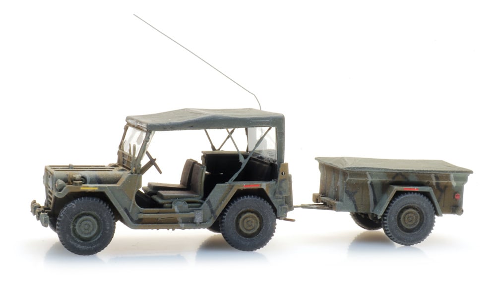 ARTITEC 1:87 US M151 jeep + M416 trailer MERDC - item 6870568