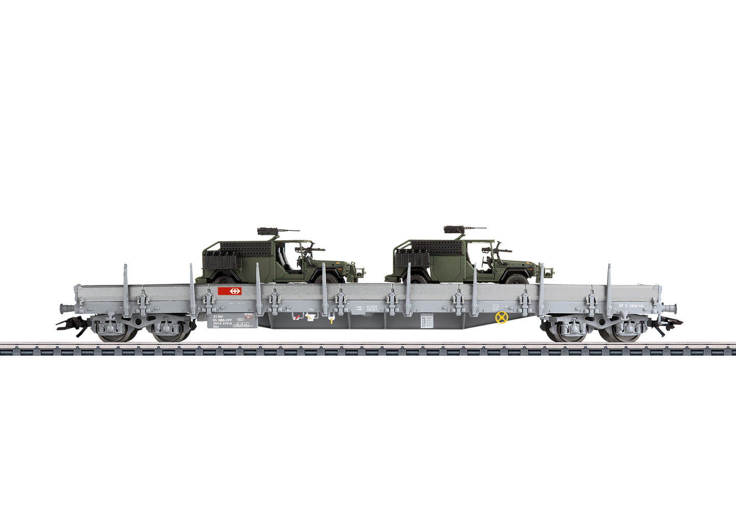 MARKLIN 1:87 Low-sided wagon for 3-rail, SBB military equipment item 47068
