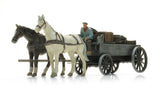 ARTITEC 1:87 2x horses + flatcar with cargo - item 387.286