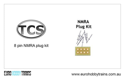 TCS DCC - CBU 8 pin NMRA plug kit SKU-1255