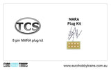 TCS DCC - CBU 8 pin NMRA plug kit SKU-1255