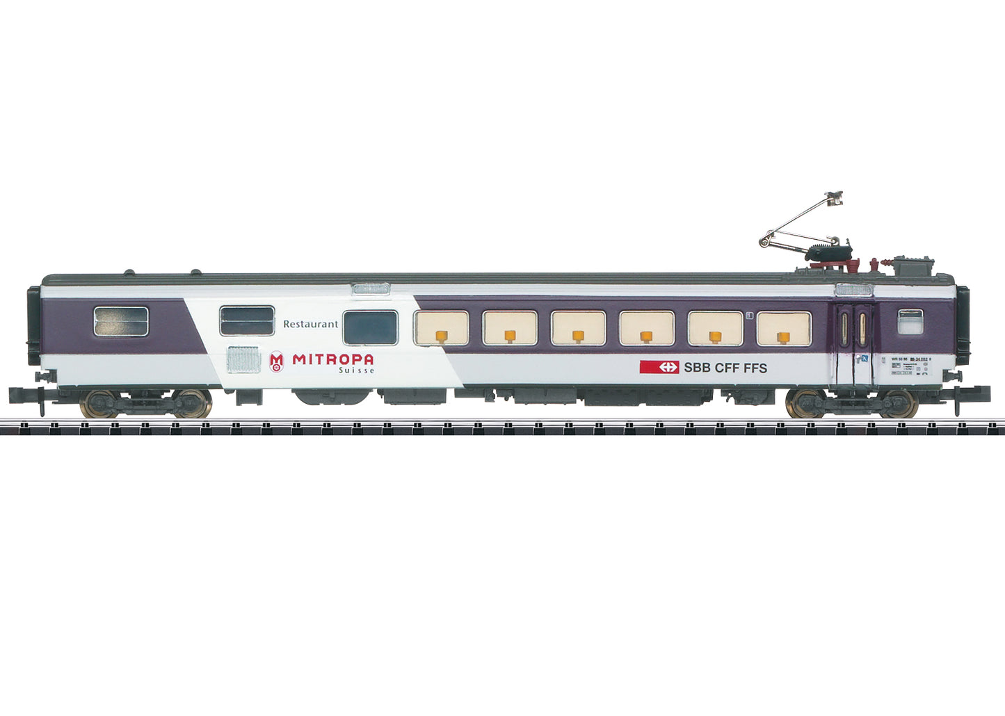 MINITRIX 1:160 EuroCity dining car type EW III WR - item 18440