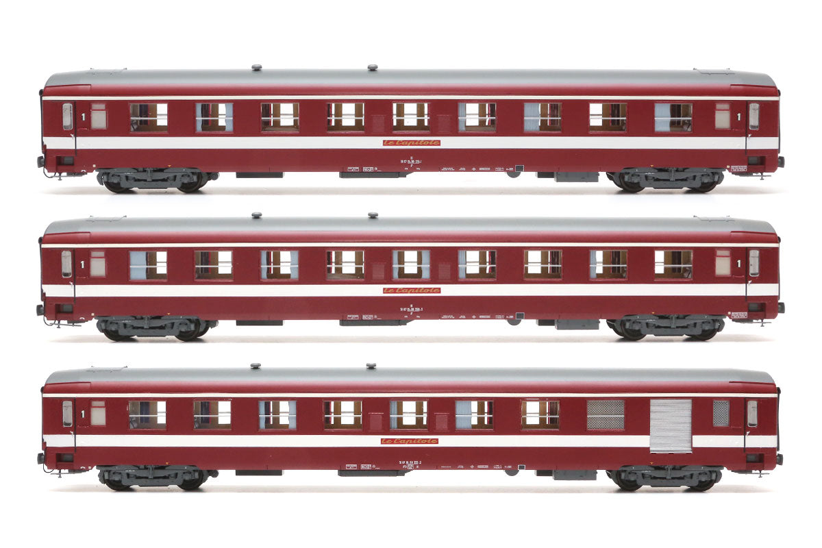 REE MODELES 1:87 Three UIC "LE CAPITOLE" Ep.IV. (with lights) item VB-119