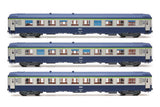 REE MODELES 1:87 - Three UIC 2nd class carriages Berth Ep.V - item VB-176