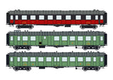 REE MODELES 1:87 set of 3x OCEM RA Short Wheelbase carriages - item VB-264