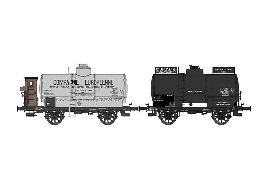 REE Modeles 1:87 SET of 2 OCEM 19 Tank Wagons Ep.II NORD - item WB-462