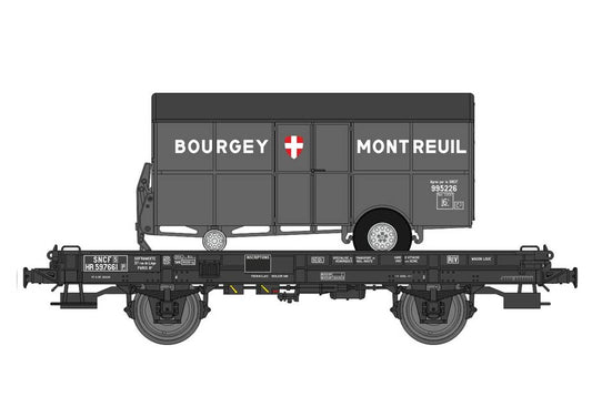 REE Modeles 1:87 Single-carrier UFR  "BOURGEY MONTREUIL" - item WB-647