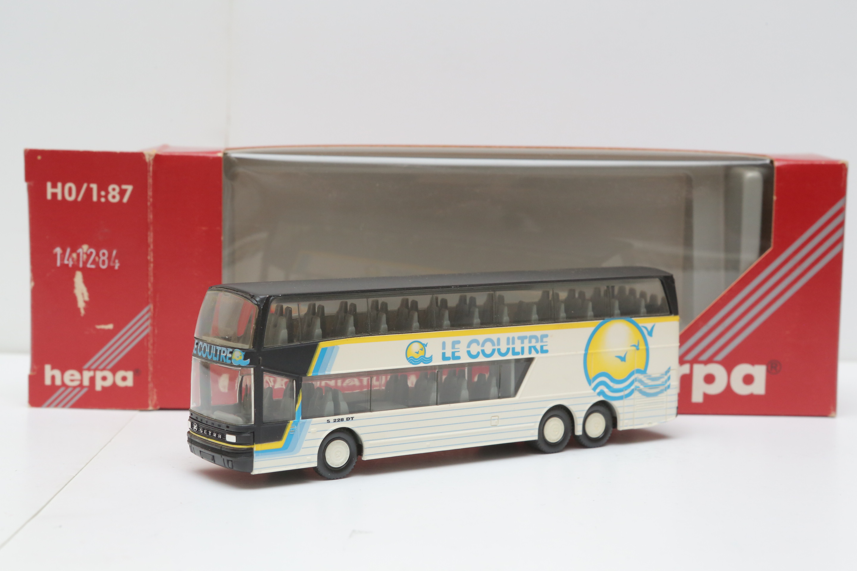 USED/OLD STOCK- HERPA 1:87 Scale SETRA Double Decker Bus Item 0084 ...